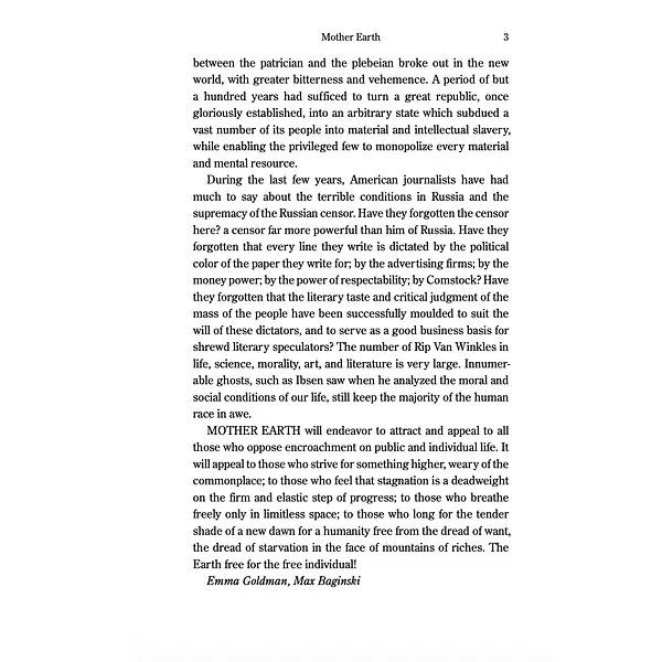 Mother Earth - Volume 1 Number 1 - March 1906 - RESTORED, photo 4 of 4